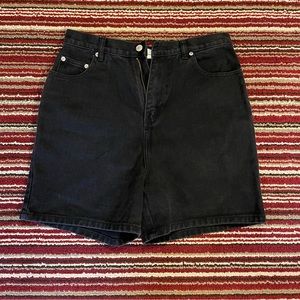 Black high waist denim shorts size 12